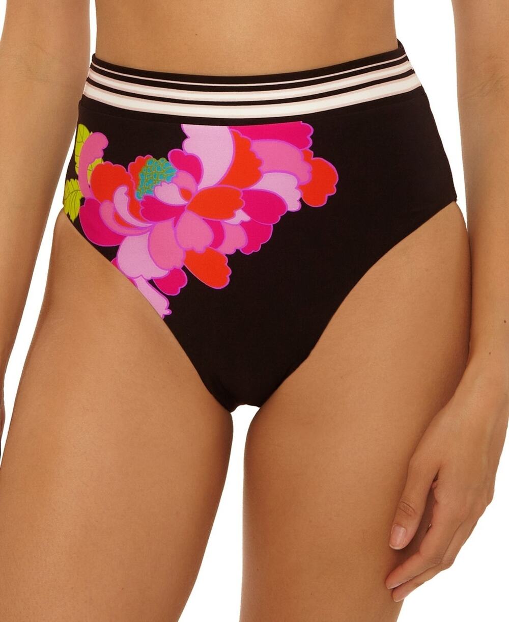Trina Turk Women's Bougainvillea Reversible High-Waist Swim Bottom Size 10 0421